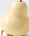 Cremefarbene Birnen-Tischlampe
