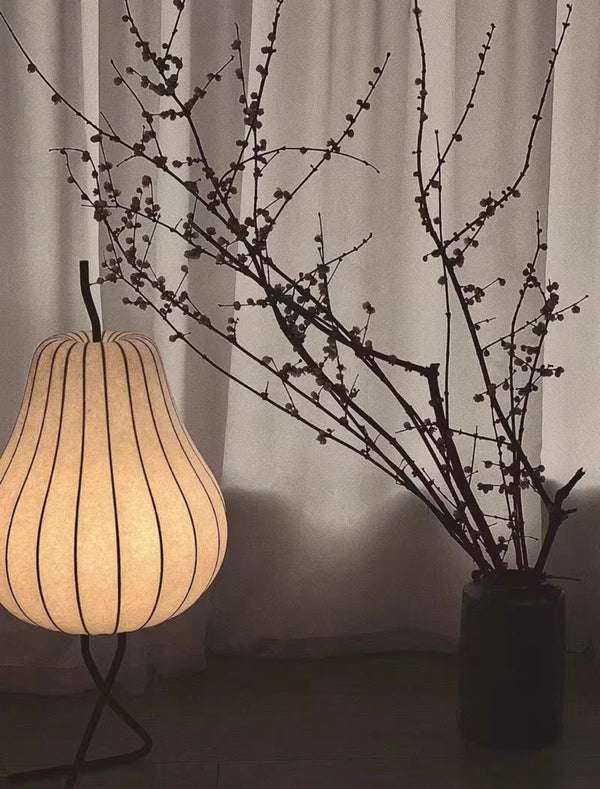 Cream style pear floor lamp