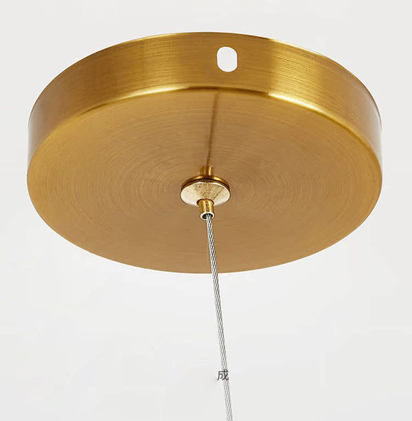 Long lustre de salle à manger en verre en forme de haricot magique