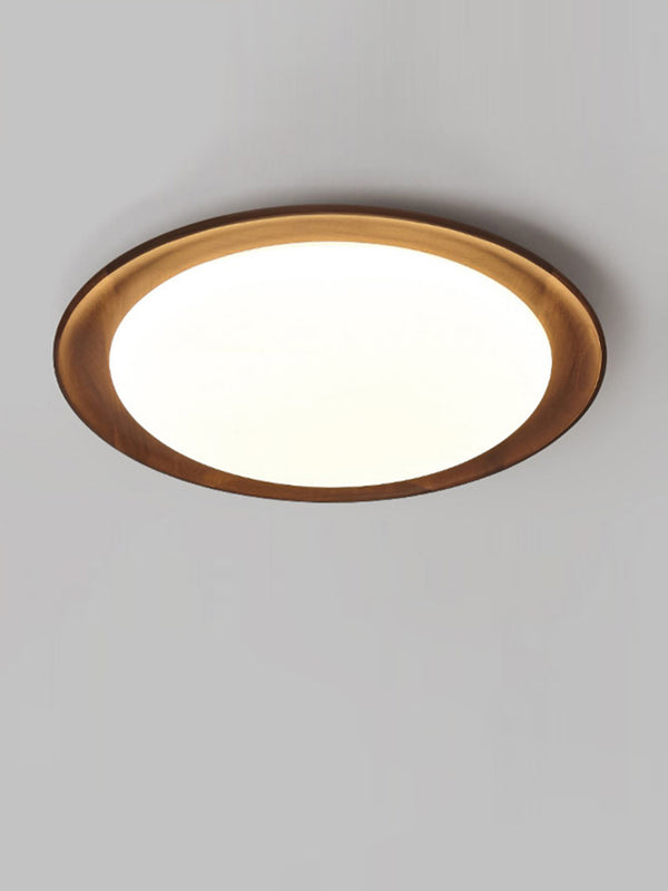 Ultradünne Deckenlampe aus Walnussholz für das Schlafzimmer