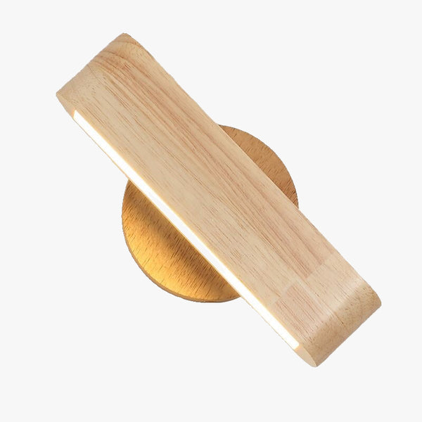 LED-Wandleuchte aus Massivholz