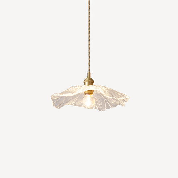 Lustre créatif en verre en forme de feuille de lotus