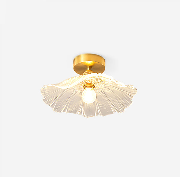 Retro lotus leaf ceiling lamp