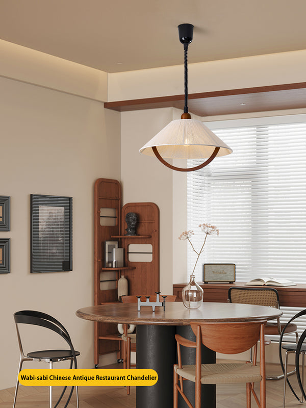 Lustre relevable en forme de bûche