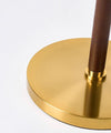 Stehlampe aus Walnussholz mit Plissee