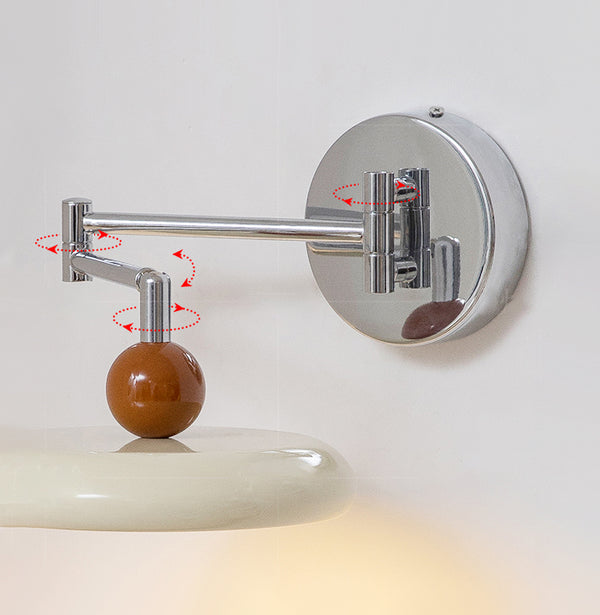 Applique murale créative à bras basculant en forme de soucoupe volante