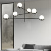 Lustre noir en forme de haricot magique long