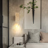 Gelbe Nachttisch-Wandlampe aus Travertin