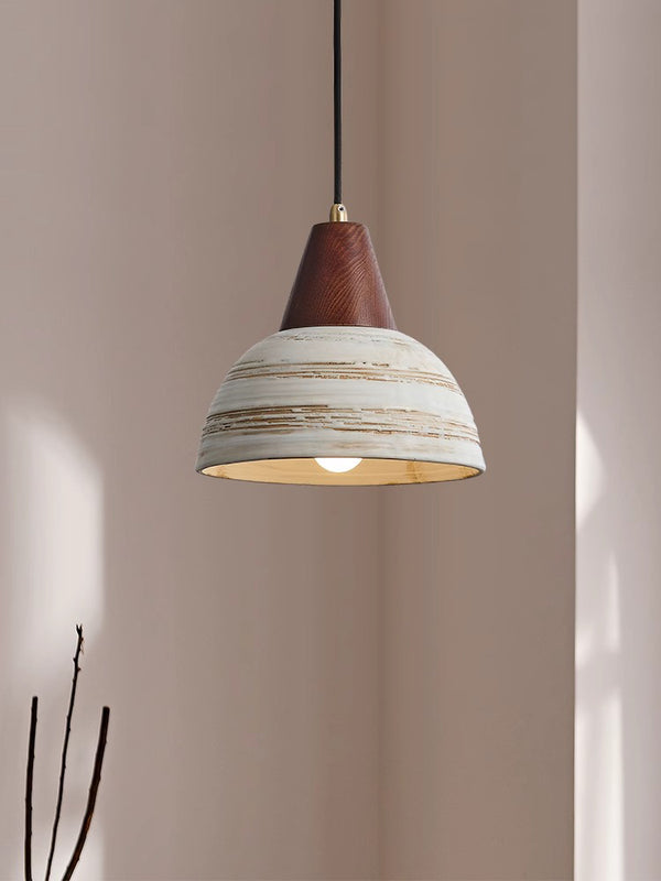 Japanese style solid wood ceramic chandelier