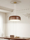 Japanese retro restaurant chandelier walnut wood grain