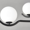 Lustre noir en forme de haricot magique long