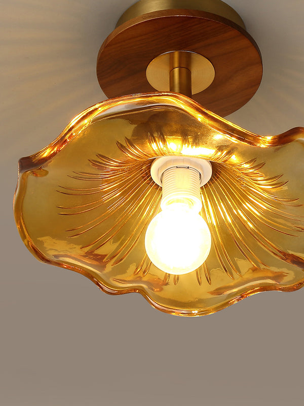 Amerikanische Retro-Deckenlampe aus Glas für den Flur