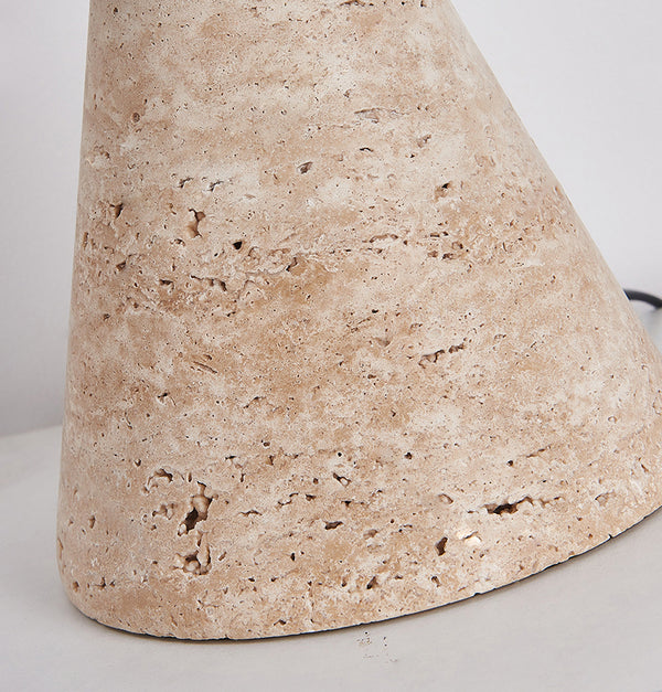 Japanese yellow travertine table lamp