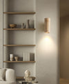 Gelbe Nachttisch-Wandlampe aus Travertin