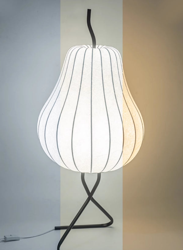Cream style pear floor lamp