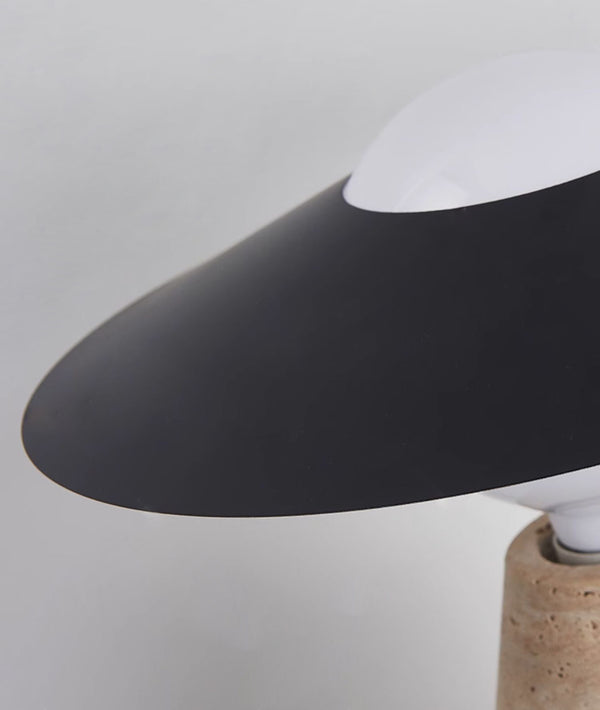 Japanese yellow travertine table lamp