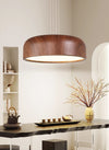 Japanese retro restaurant chandelier walnut wood grain