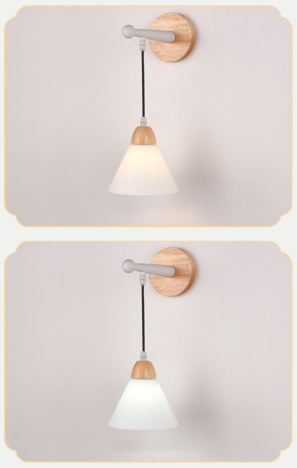 Japanese style retro bedroom wall lamp