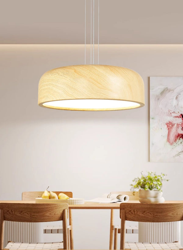 Japanese retro restaurant chandelier walnut wood grain