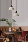 Japanese style solid wood ceramic chandelier