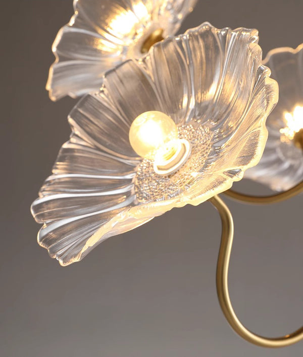 Kreative Lotusblatt-Deckenlampe im Retro-Stil