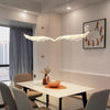 Nordic long strip creative wings led dining chandelier