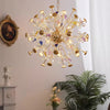 Creative petal dandelion colored crystal chandelier