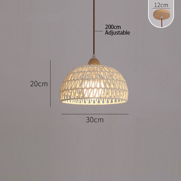 Original wood cream style rattan chandelier