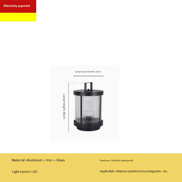 Modern Outdoor Patio Garden Waterproof Portable lamp