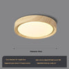 Einfache runde Deckenlampe für Schlafzimmer mit Holzmaserung