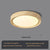 Einfache runde Deckenlampe für Schlafzimmer mit Holzmaserung
