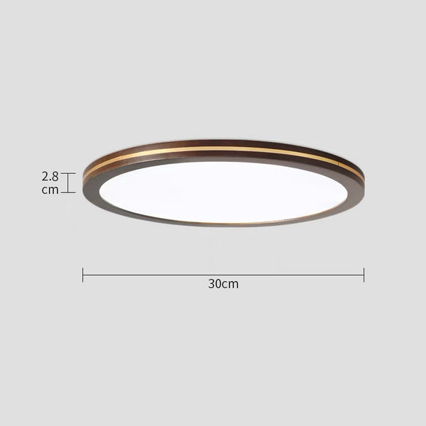 LED-Deckenleuchte aus Walnussholz