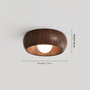 Round creative wood grain corridor ceiling lamp