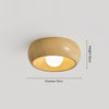 Round creative wood grain corridor ceiling lamp