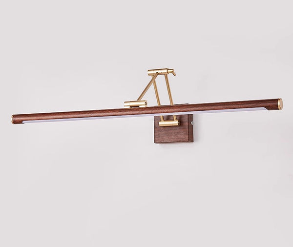 Foldable wood grain color LED mirror front wall lamp