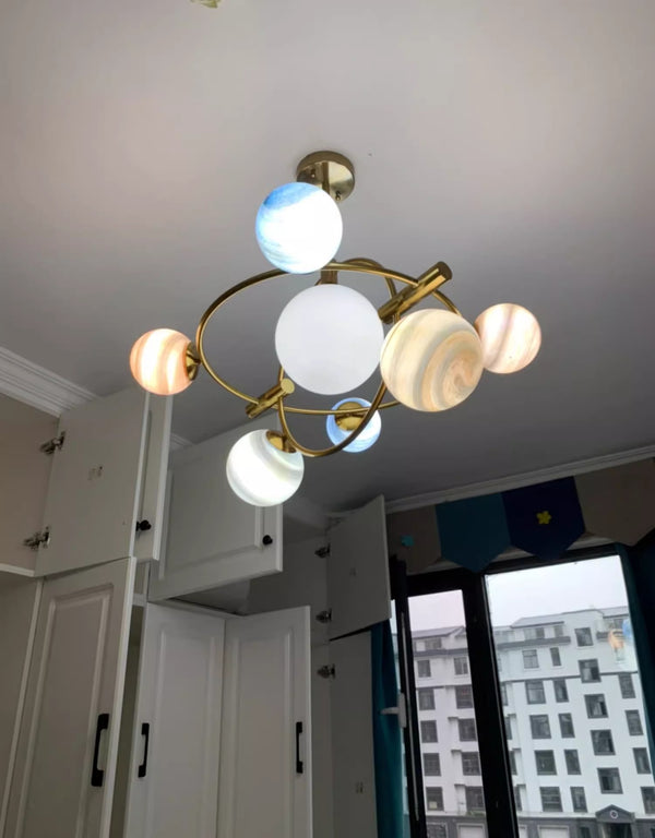 Lustre créatif nordique planète