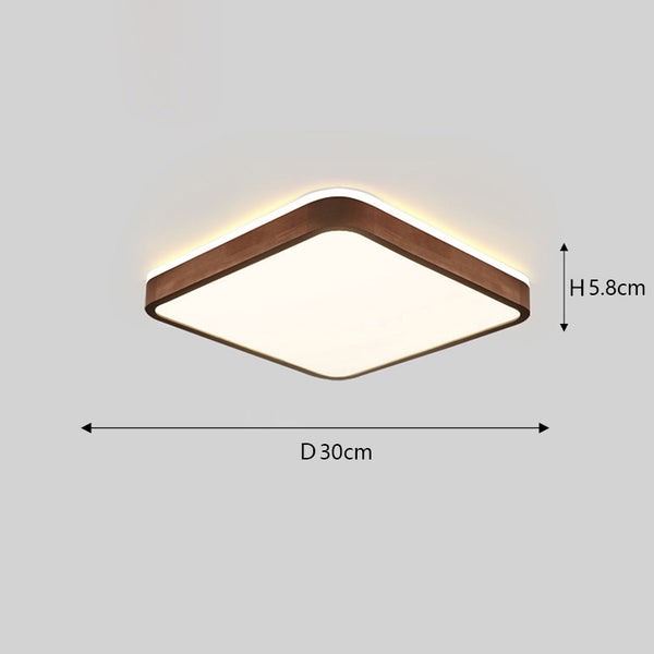 LED solid wood bedroom ceiling lamp
