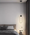 Minimalist LED Line Bedroom Bedside Chandelier