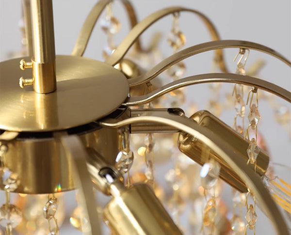 French retro glass chandelier