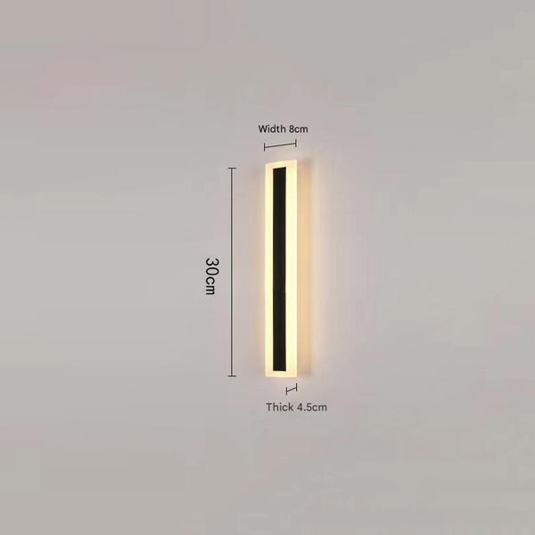 Black strip LED courtyard aisle wall light