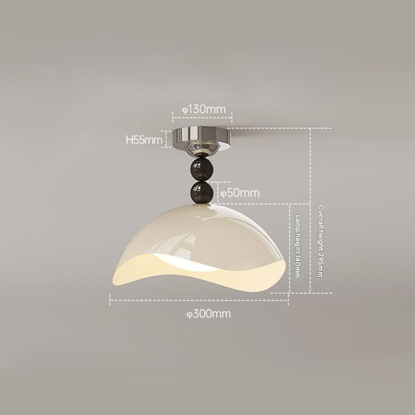 Medieval style eggshell bedroom ceiling lamp