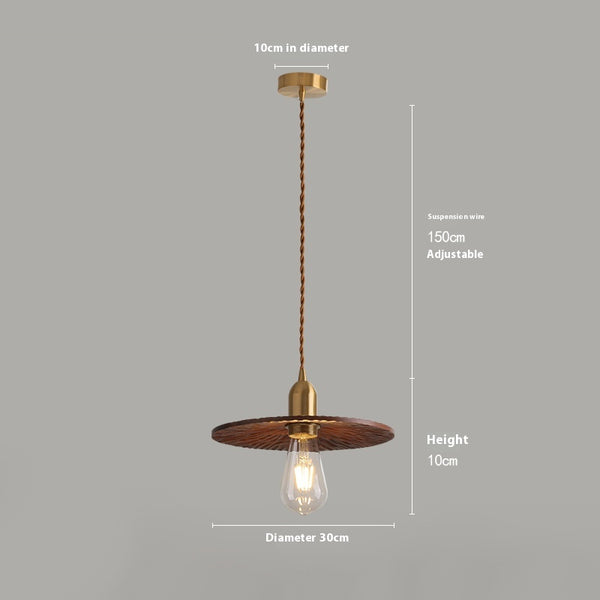Black walnut single head chandelier