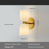Nordic creative double head glass bedroom corridor wall lamp