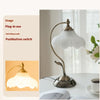 French retro glass bedside table lamp
