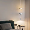 Minimalist conical bedroom bedside background wall chandelier