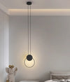 Minimalist LED Line Bedroom Bedside Chandelier