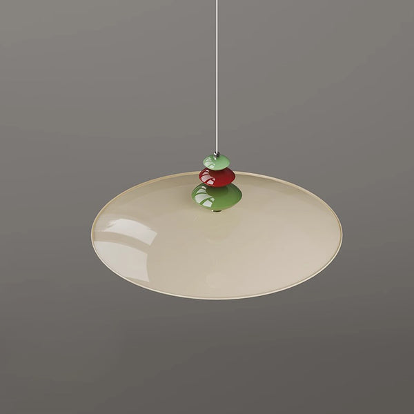 Lustre de salle à manger en forme de soucoupe volante de style crème