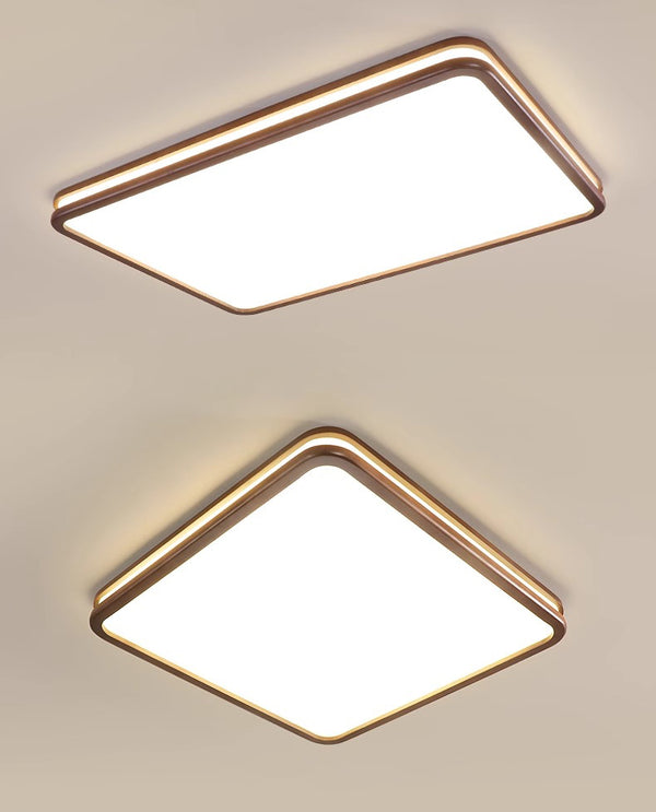 Solid wood LED ceiling light