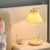 Cream Pleated Bedroom Table Lamp