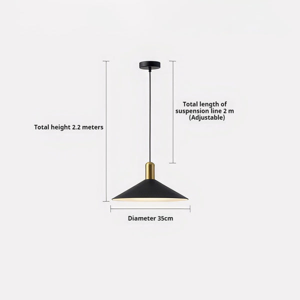 Lustre de salle à manger triangulaire simple et moderne